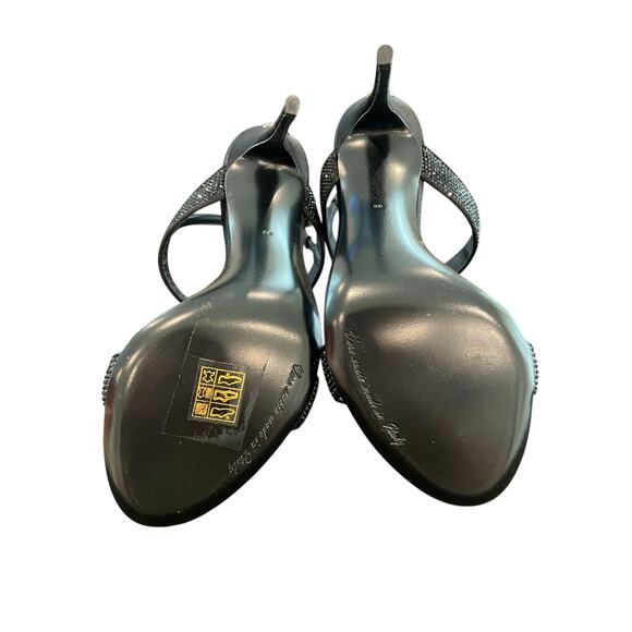 Dolce & Gabbana Keira Sandals Silk Leather Fusible Rhinestones Classy Gala US 8 - Picture 9 of 14